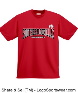 Southern Gorillaz Bowling (Non Compression-But same material)T-Shirt Red (Columbia-Irmo, SC) Design Zoom